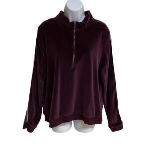 Fabletics Britt Velour Half Zip Pullover